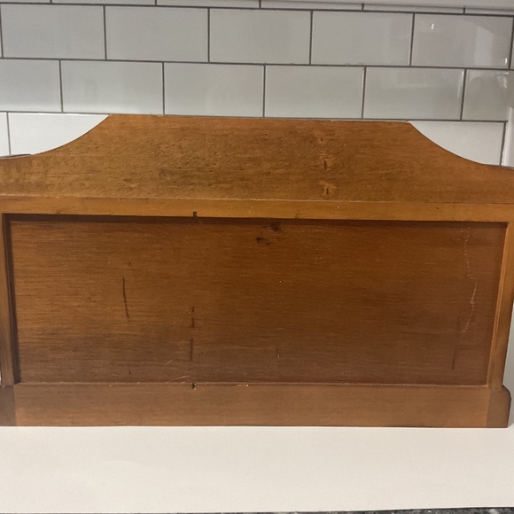 VTG Large Wood Velvet Lined Jewellery Box - Picture 5 of 11